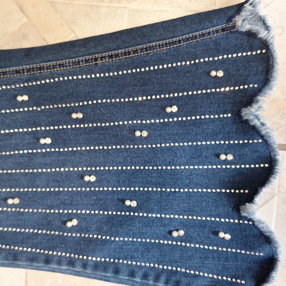 q Cato Stretch Wide Diamond Studded Legs Size 18WP - Picture 2 of 5